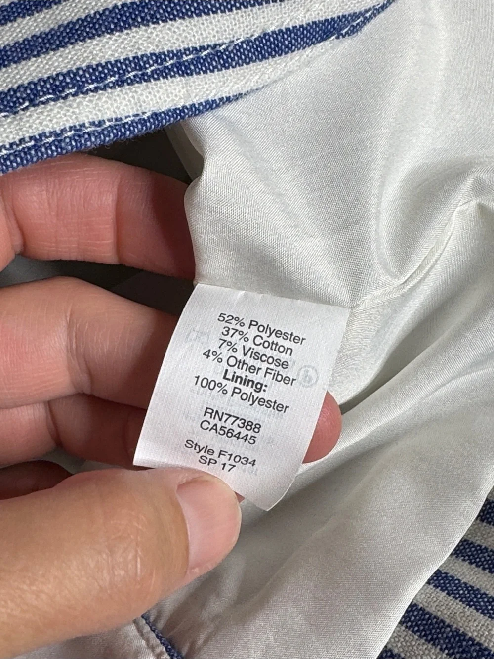J. Crew Blue White Striped Button Blazer Jacket Size 0